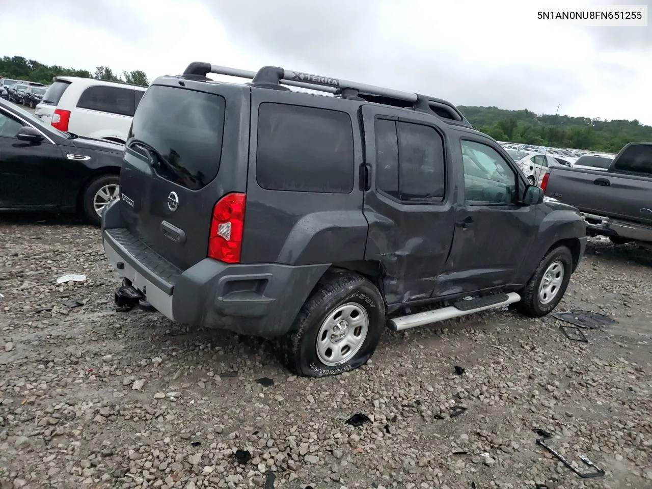 2015 Nissan Xterra X VIN: 5N1AN0NU8FN651255 Lot: 63189724