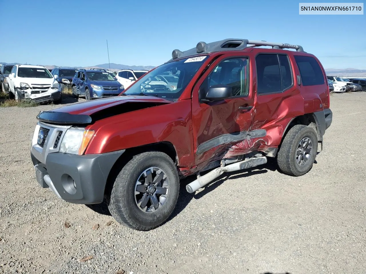 2015 Nissan Xterra X VIN: 5N1AN0NWXFN661710 Lot: 72945014