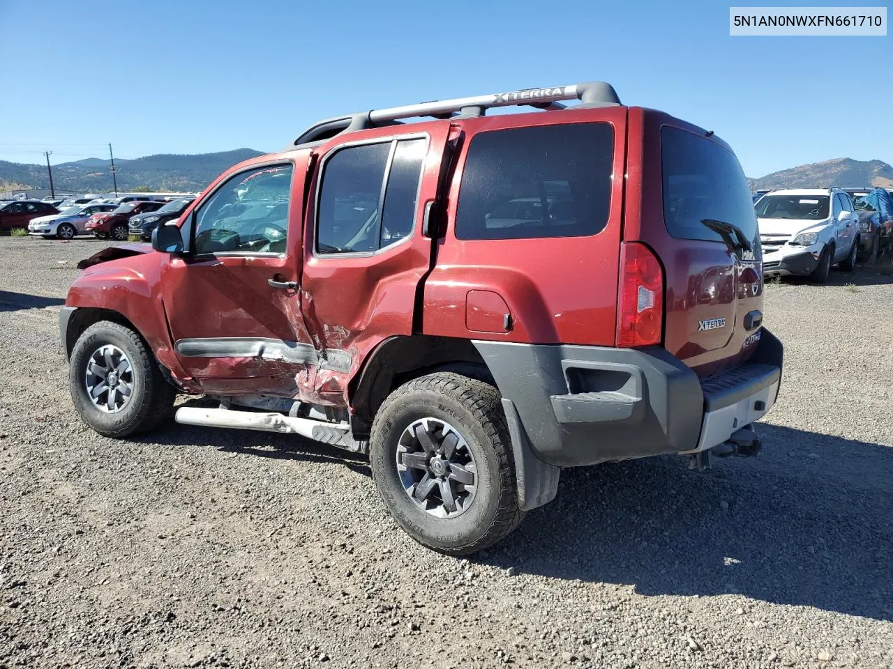 2015 Nissan Xterra X VIN: 5N1AN0NWXFN661710 Lot: 72945014