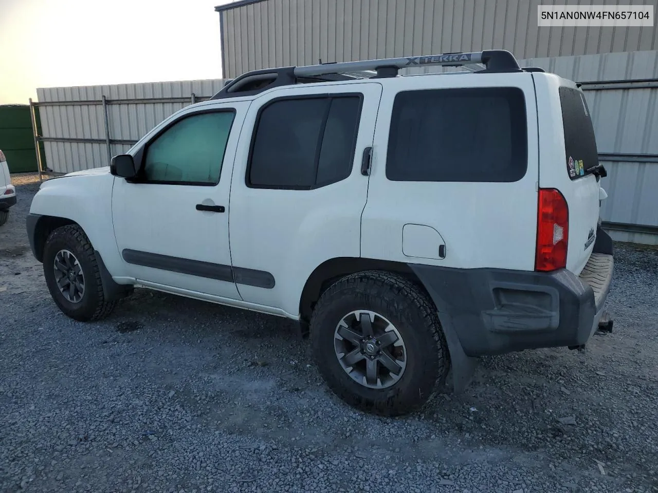 2015 Nissan Xterra X VIN: 5N1AN0NW4FN657104 Lot: 73738164