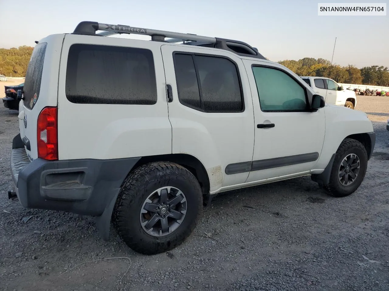 2015 Nissan Xterra X VIN: 5N1AN0NW4FN657104 Lot: 73738164