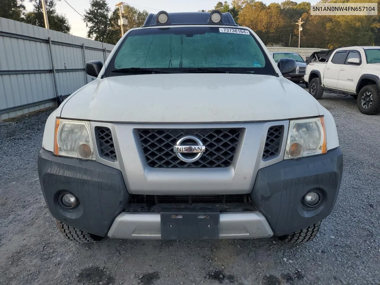 2015 Nissan Xterra X VIN: 5N1AN0NW4FN657104 Lot: 73738164