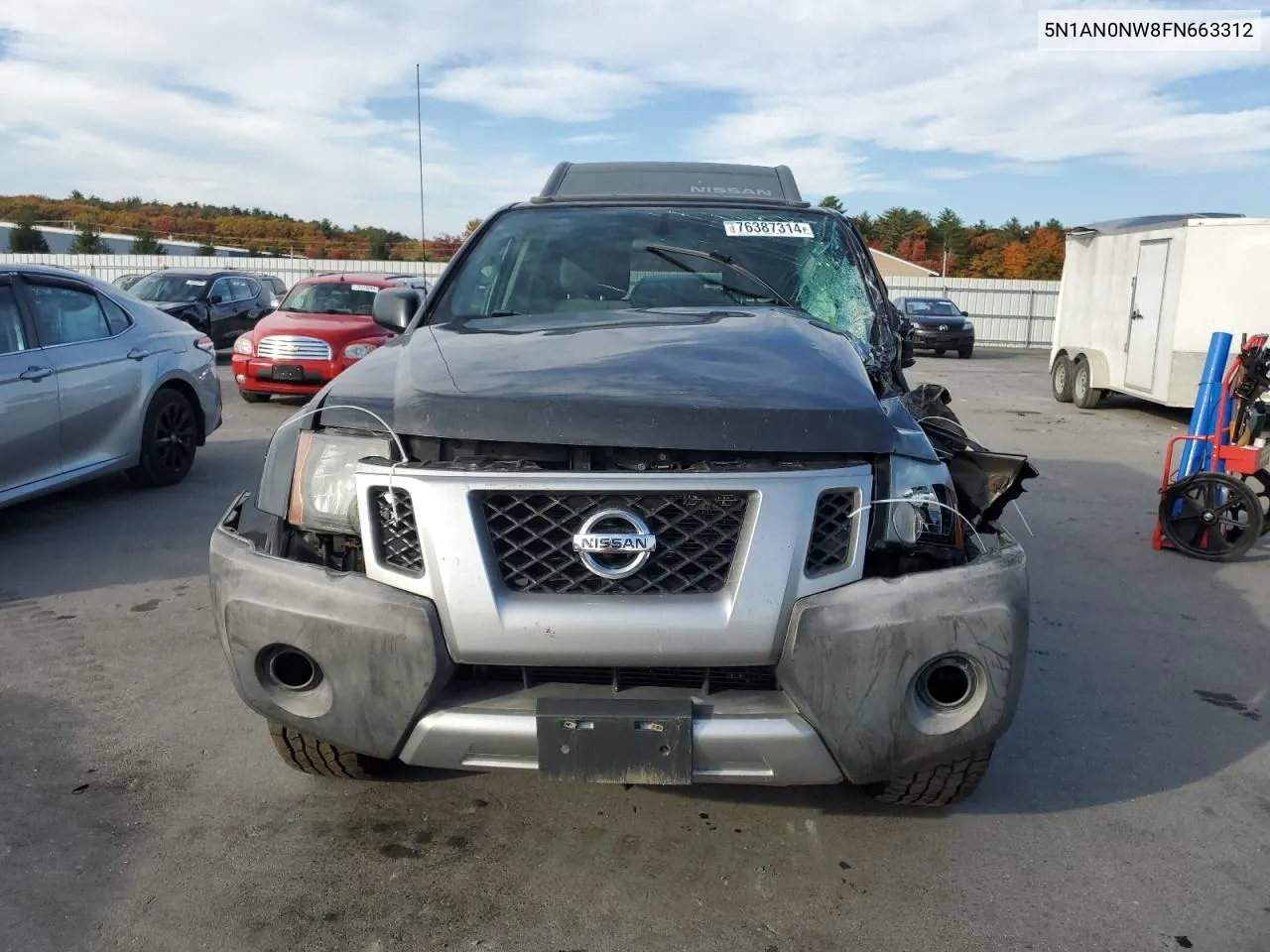 2015 Nissan Xterra X VIN: 5N1AN0NW8FN663312 Lot: 76387314