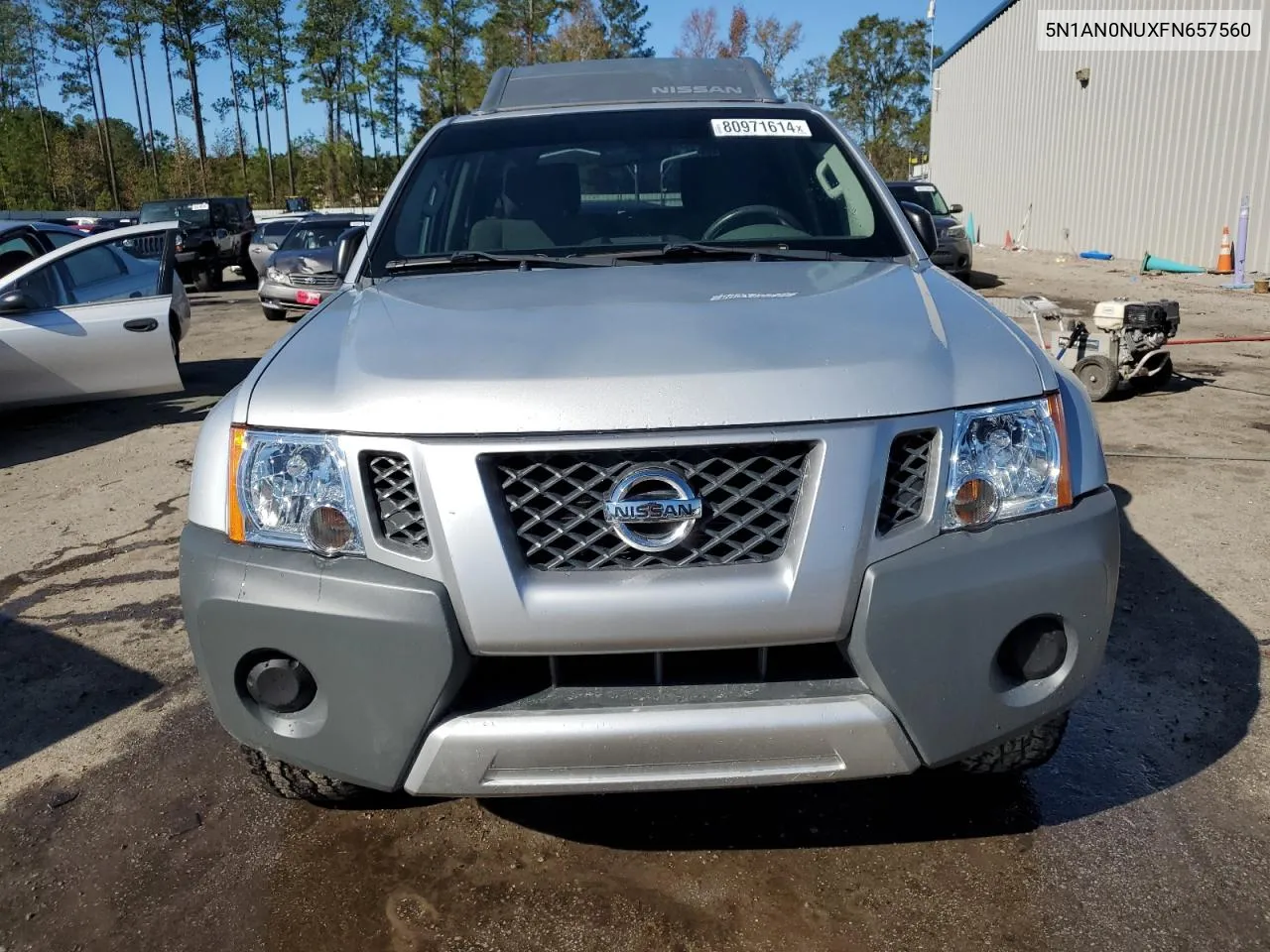 2015 Nissan Xterra X VIN: 5N1AN0NUXFN657560 Lot: 80971614