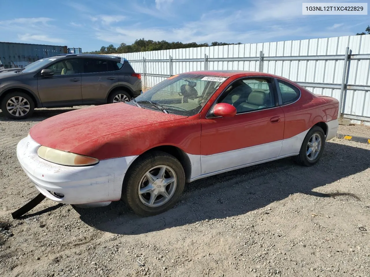 1999 Oldsmobile Alero Gl VIN: 1G3NL12T1XC422829 Lot: 70723734