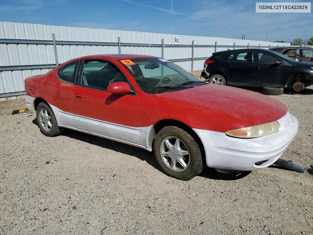 1999 Oldsmobile Alero Gl VIN: 1G3NL12T1XC422829 Lot: 70723734