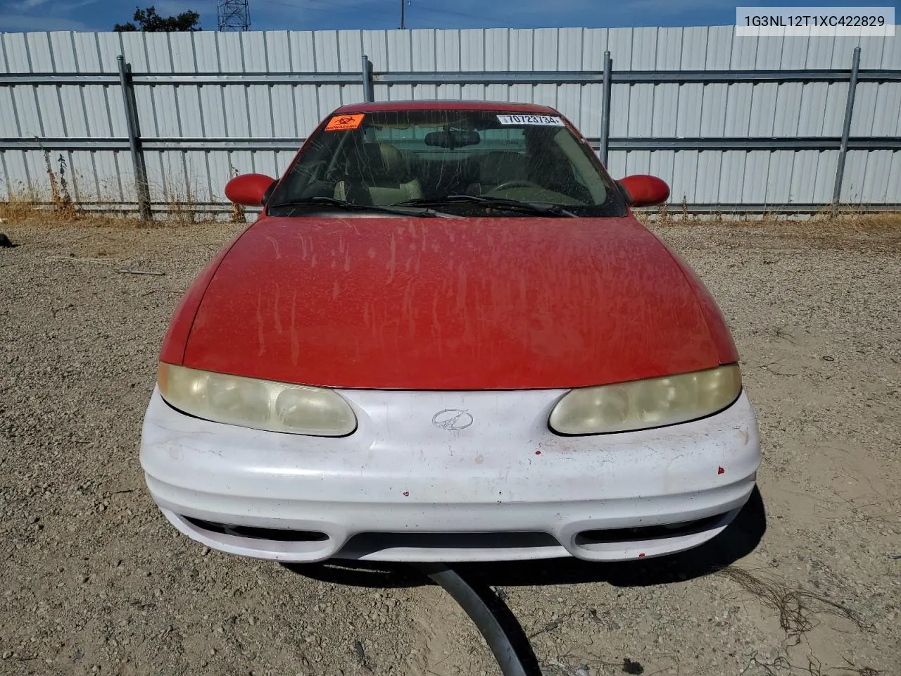 1999 Oldsmobile Alero Gl VIN: 1G3NL12T1XC422829 Lot: 70723734