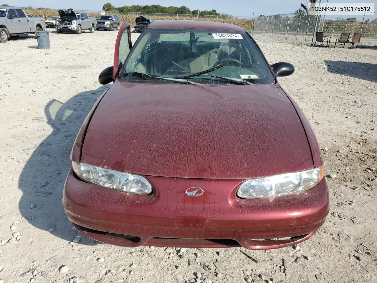 2001 Oldsmobile Alero Gx VIN: 1G3NK52T51C175512 Lot: 74431524