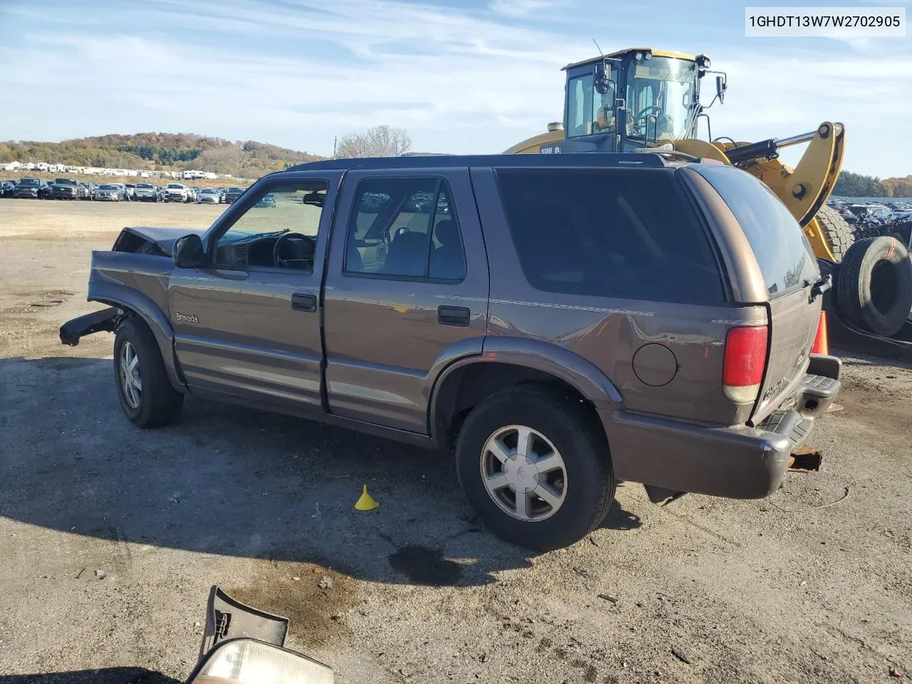 1998 Oldsmobile Bravada VIN: 1GHDT13W7W2702905 Lot: 77417944