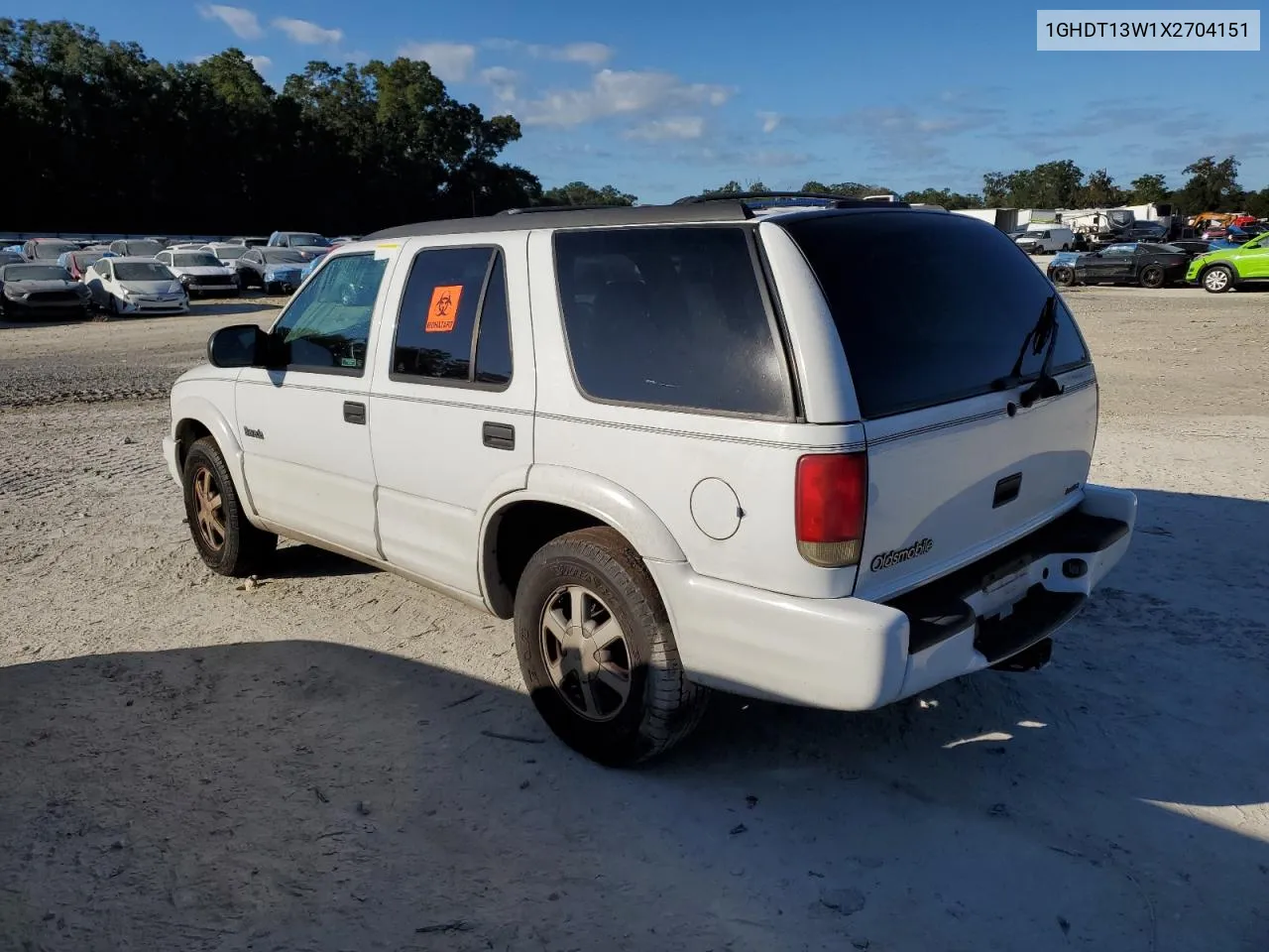 1999 Oldsmobile Bravada VIN: 1GHDT13W1X2704151 Lot: 76802764