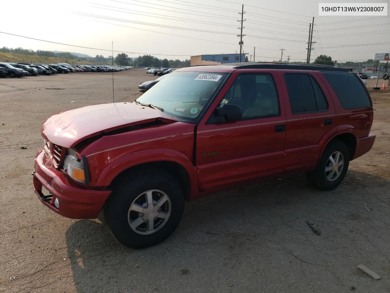 2000 Oldsmobile Bravada VIN: 1GHDT13W6Y2308007 Lot: 63862394