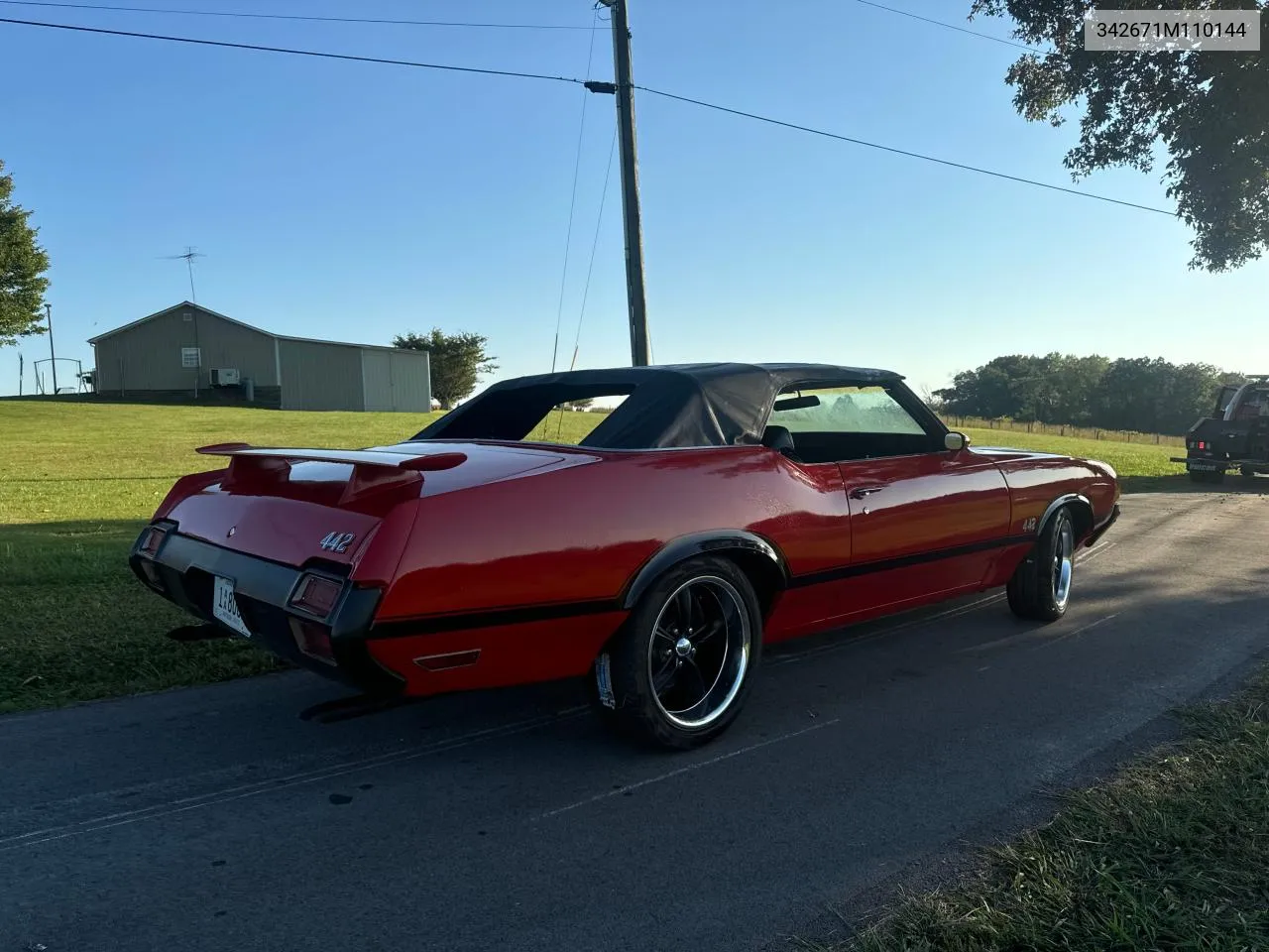 1971 Oldsmobile Cutlass VIN: 342671M110144 Lot: 75172764