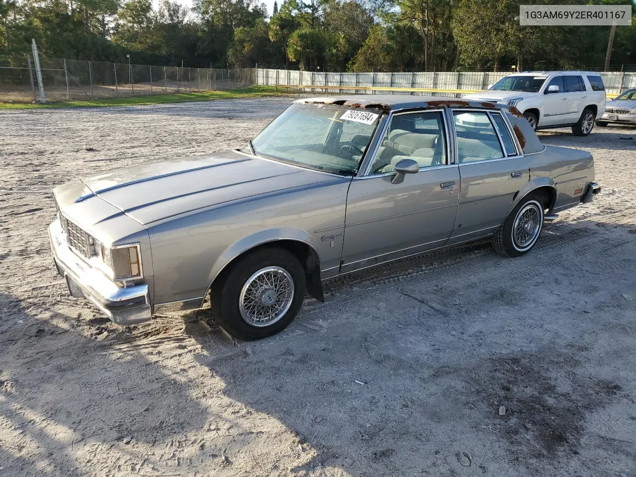 1984 Oldsmobile Cutlass Supreme Brougham VIN: 1G3AM69Y2ER401167 Lot: 79261694