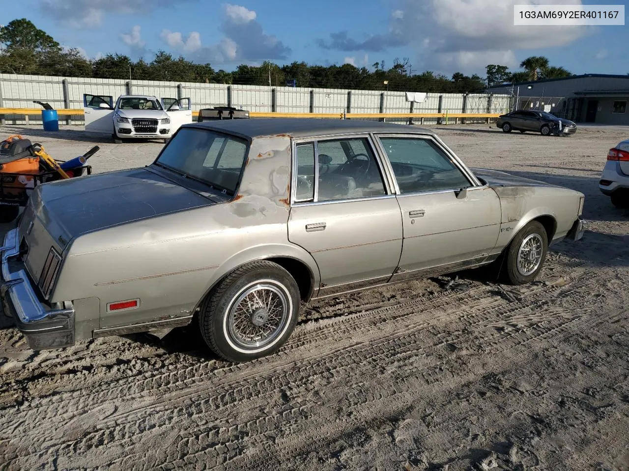 1984 Oldsmobile Cutlass Supreme Brougham VIN: 1G3AM69Y2ER401167 Lot: 79261694