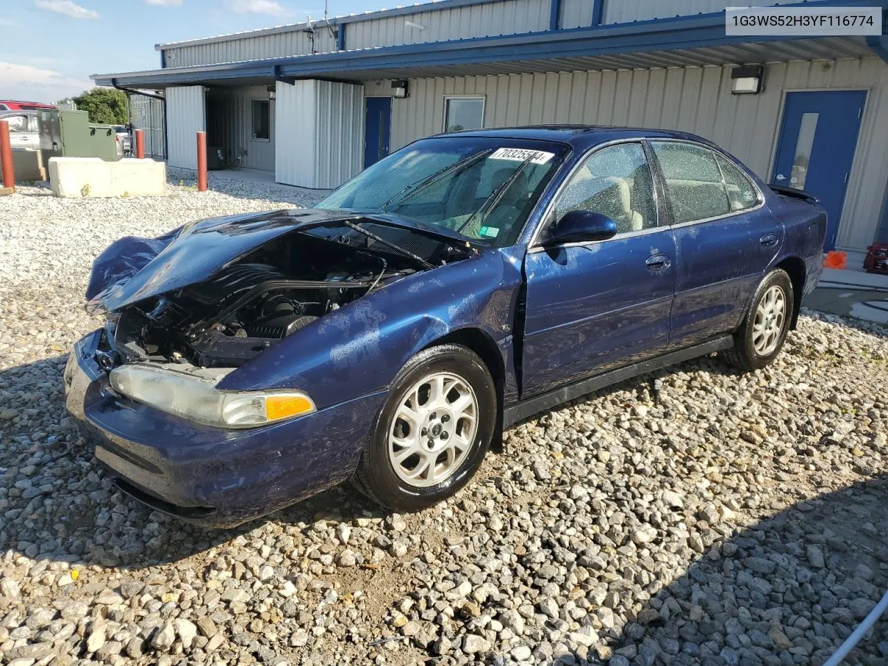 2000 Oldsmobile Intrigue Gl VIN: 1G3WS52H3YF116774 Lot: 70325574