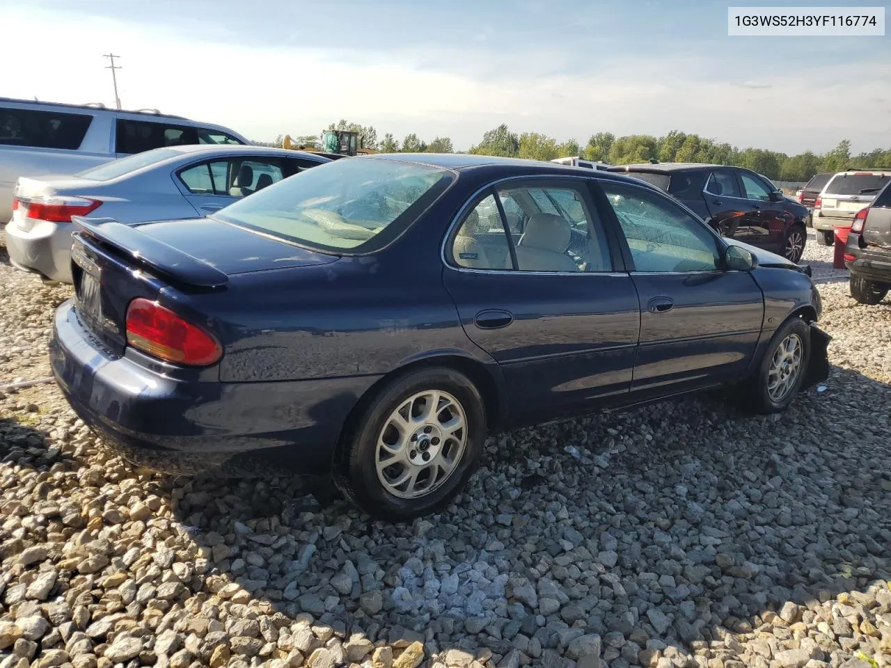 2000 Oldsmobile Intrigue Gl VIN: 1G3WS52H3YF116774 Lot: 70325574