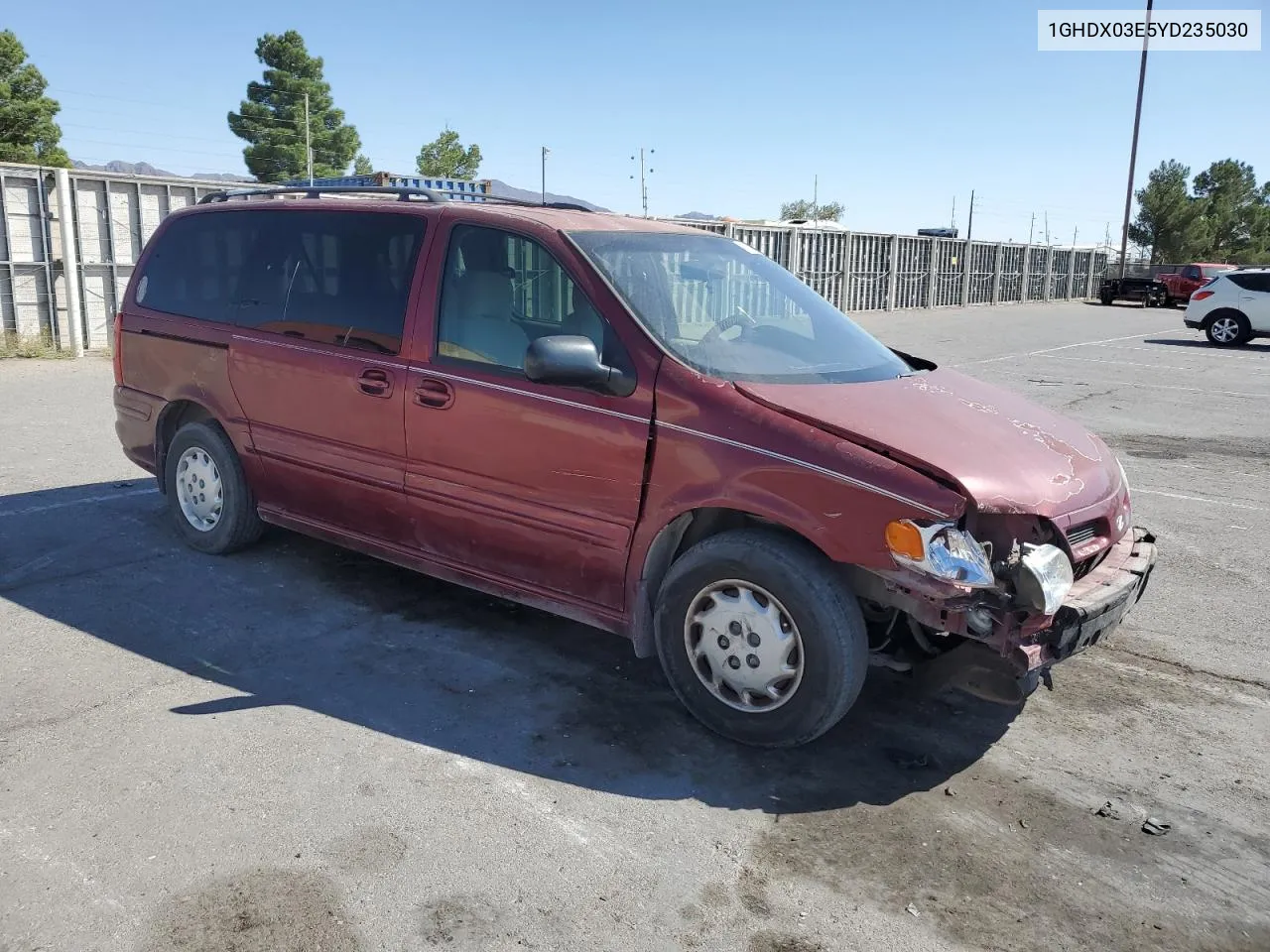 2000 Oldsmobile Silhouette VIN: 1GHDX03E5YD235030 Lot: 73780904