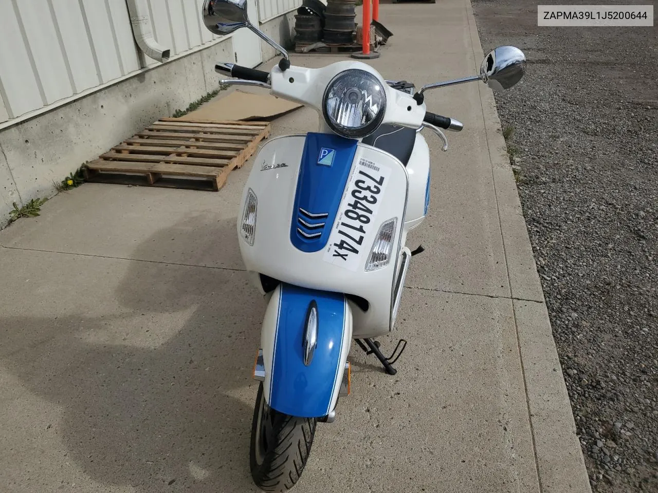 2018 Piaggio Scooter VIN: ZAPMA39L1J5200644 Lot: 73348174