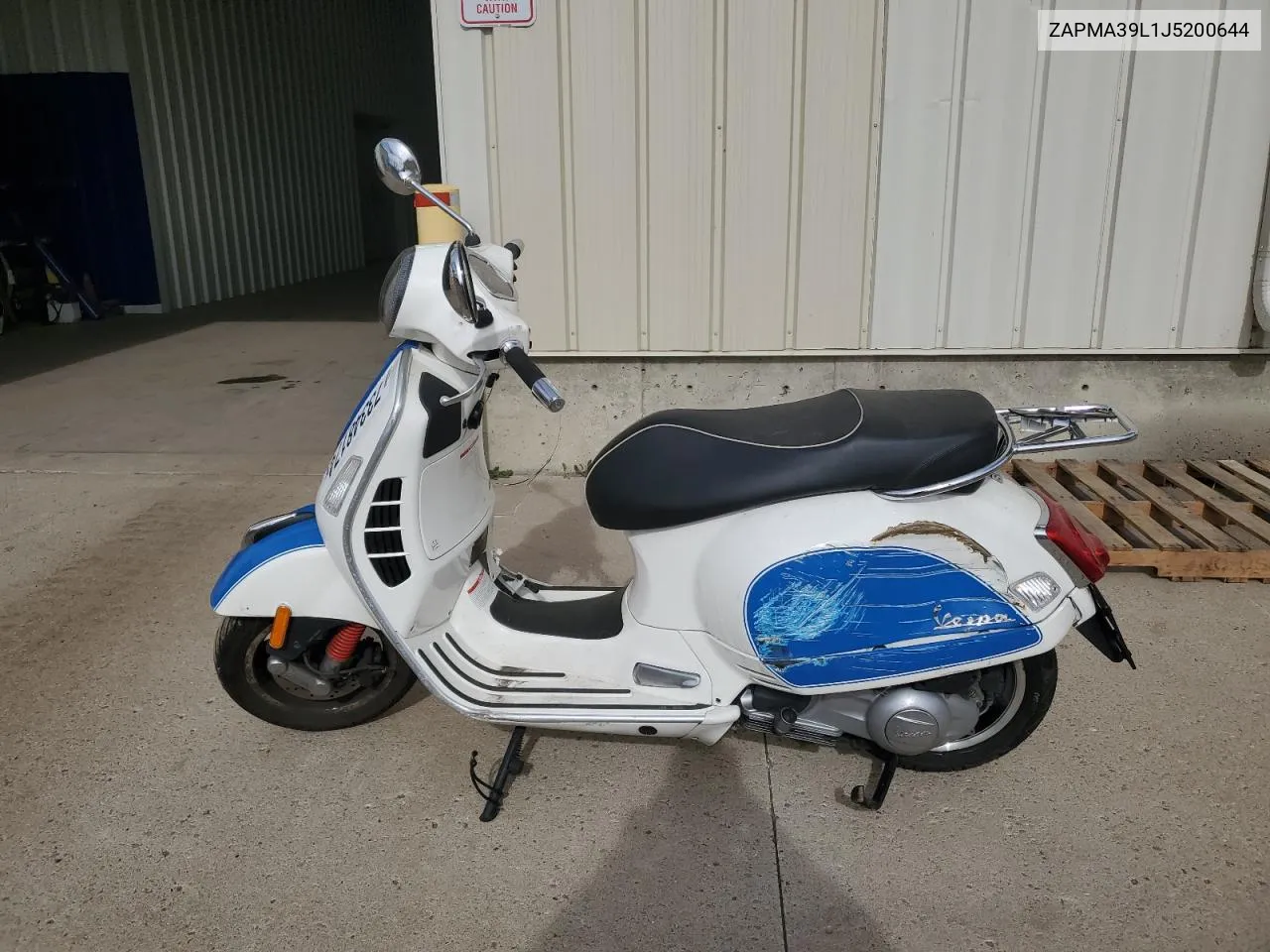 2018 Piaggio Scooter VIN: ZAPMA39L1J5200644 Lot: 73348174