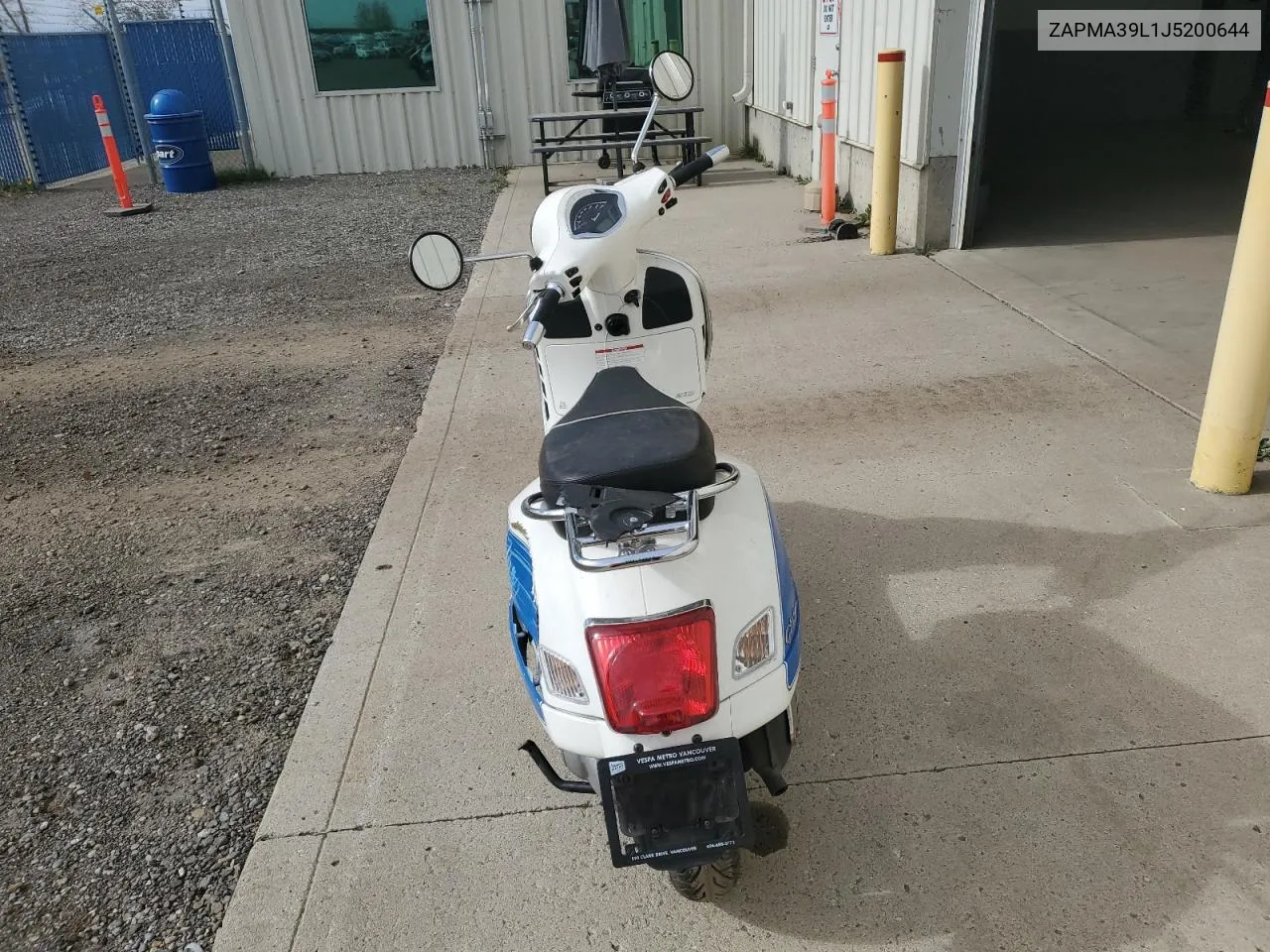 2018 Piaggio Scooter VIN: ZAPMA39L1J5200644 Lot: 73348174