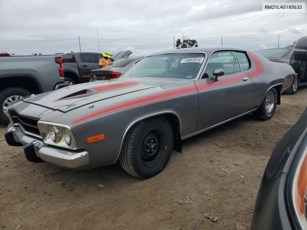 1974 Plymouth Roadrunner VIN: RM21L4G185633 Lot: 74692874