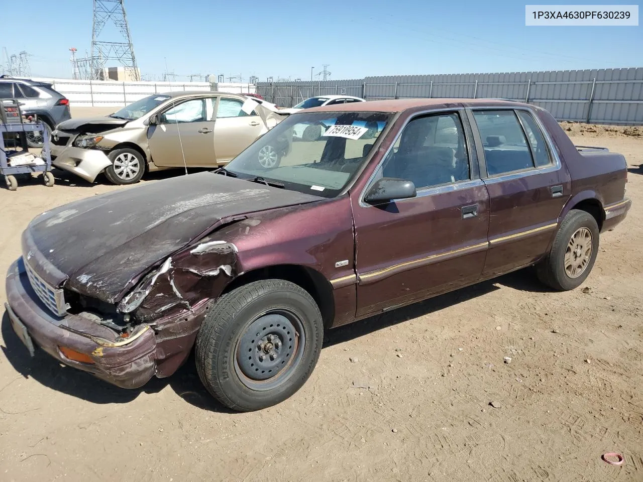 1993 Plymouth Acclaim VIN: 1P3XA4630PF630239 Lot: 75910954