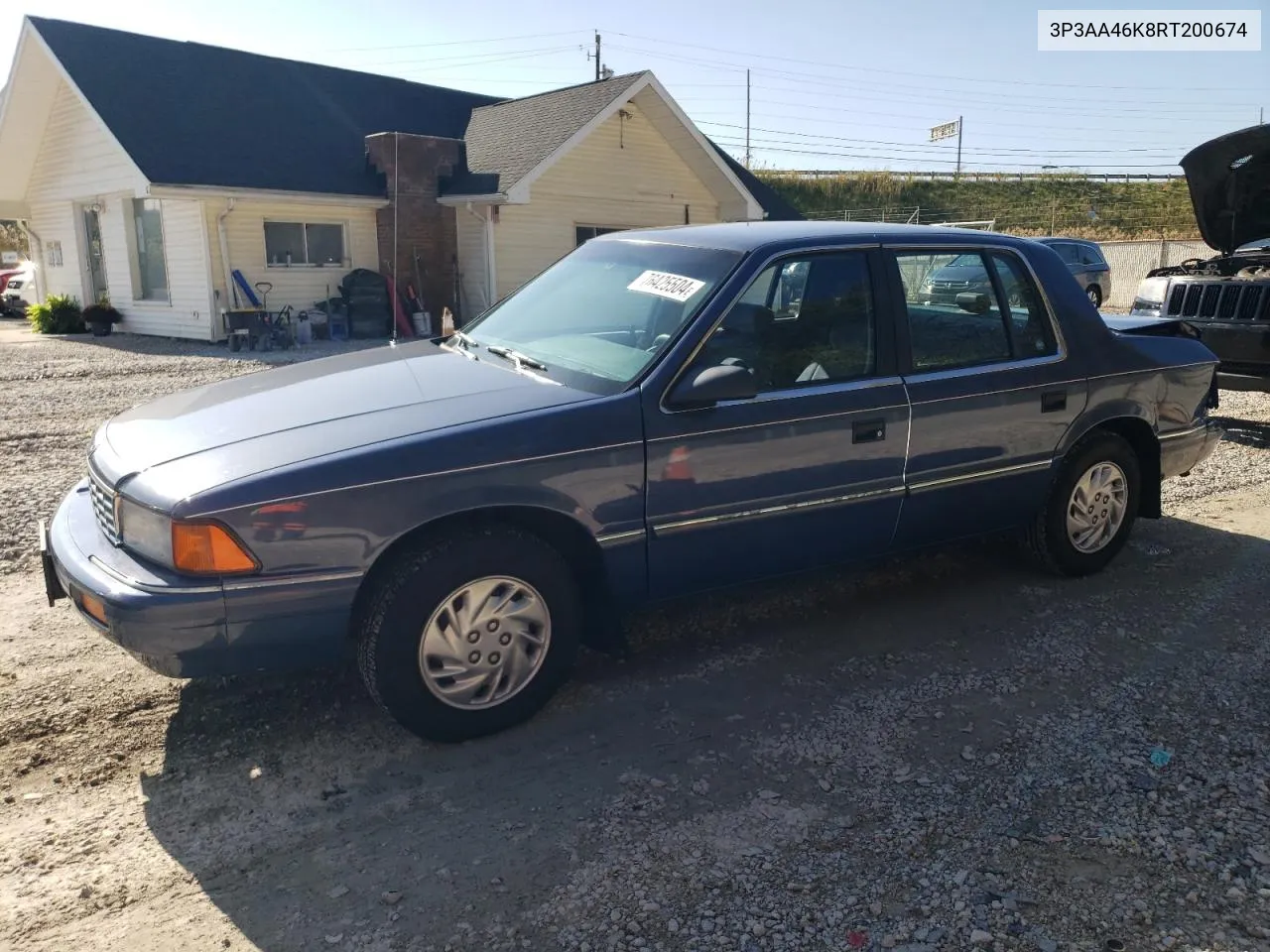 1994 Plymouth Acclaim VIN: 3P3AA46K8RT200674 Lot: 76425504