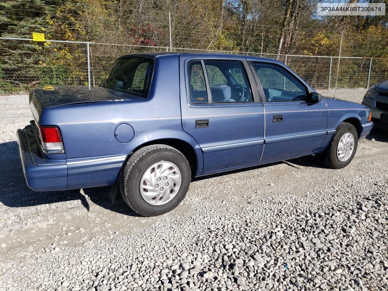 1994 Plymouth Acclaim VIN: 3P3AA46K8RT200674 Lot: 76425504