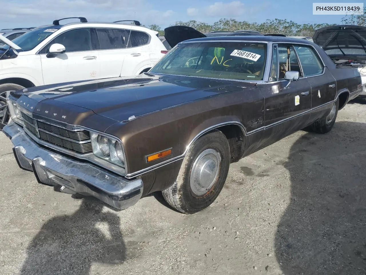 1975 Plymouth Fury VIN: PH43K5D118439 Lot: 74681814