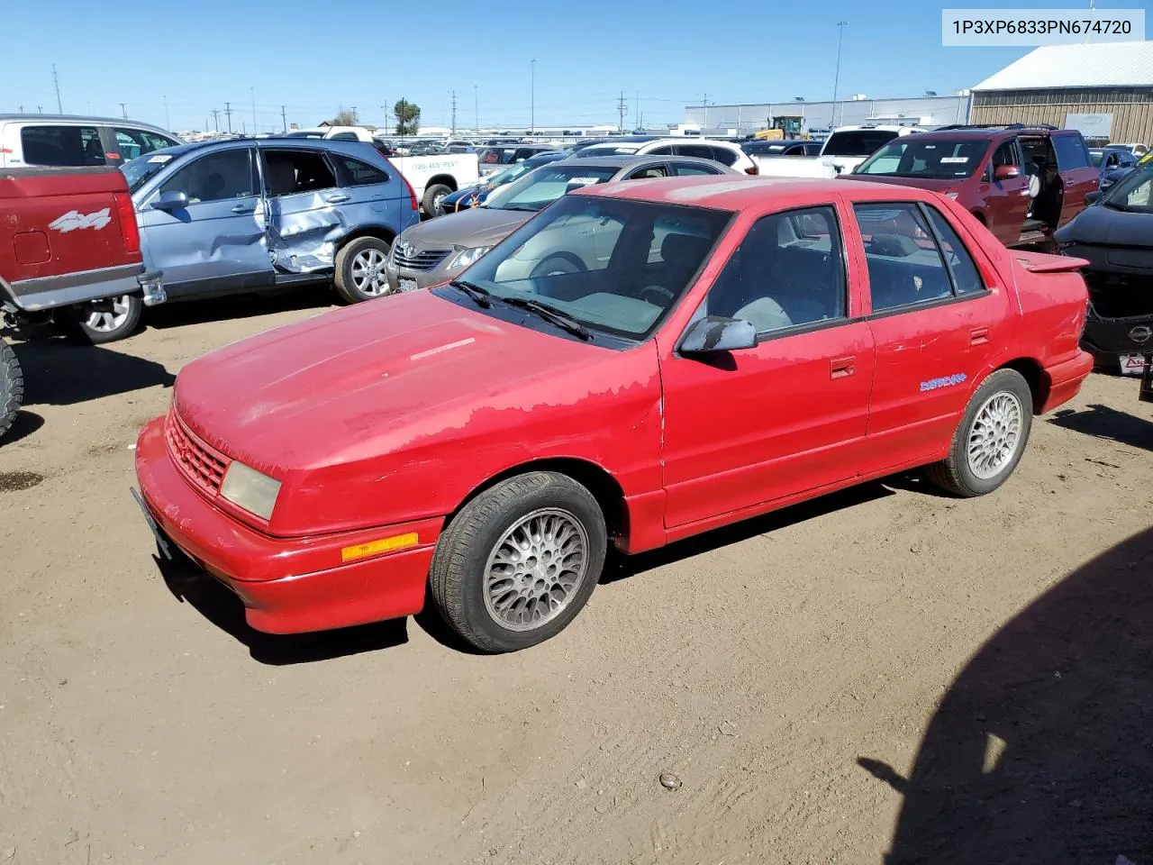 1993 Plymouth Sundance Duster VIN: 1P3XP6833PN674720 Lot: 73213074