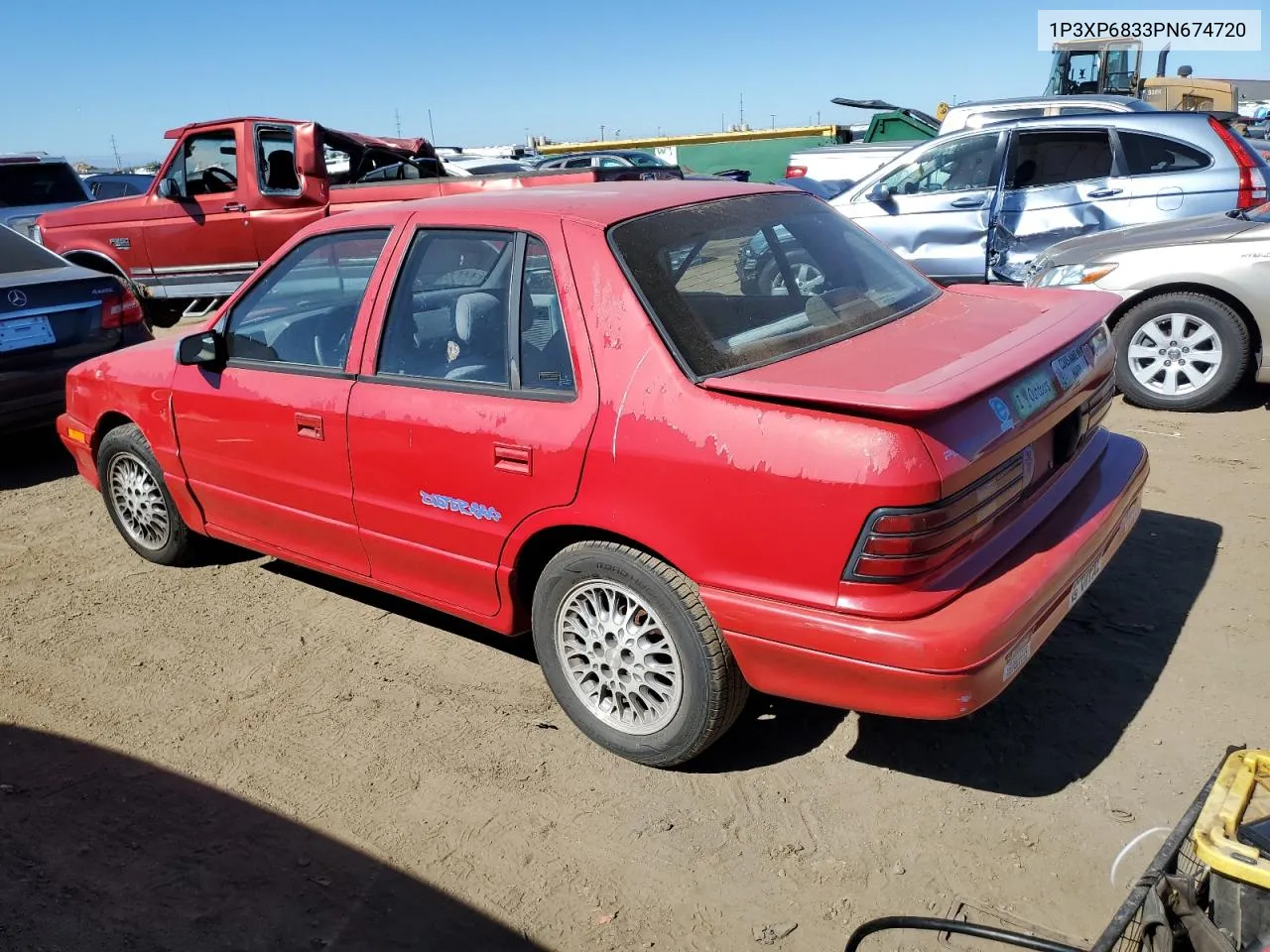 1993 Plymouth Sundance Duster VIN: 1P3XP6833PN674720 Lot: 73213074