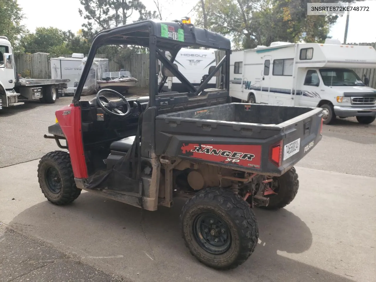 2019 Polaris Ranger Xp 900 Eps VIN: 3NSRTE872KE748772 Lot: 74658824