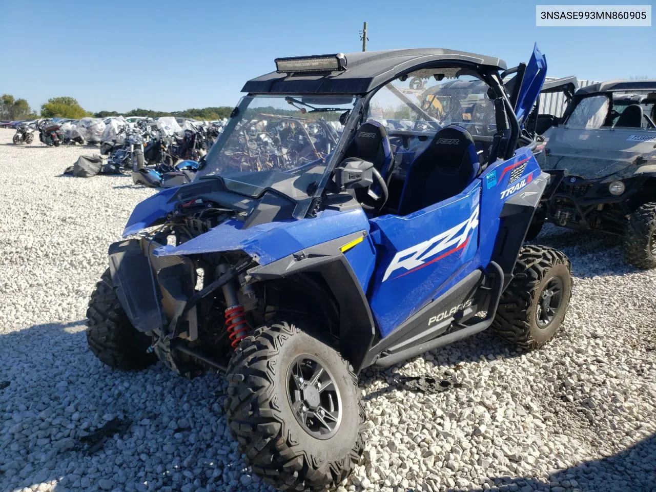 2021 Polaris Rzr Trail S 1000 Premium VIN: 3NSASE993MN860905 Lot: 73485954