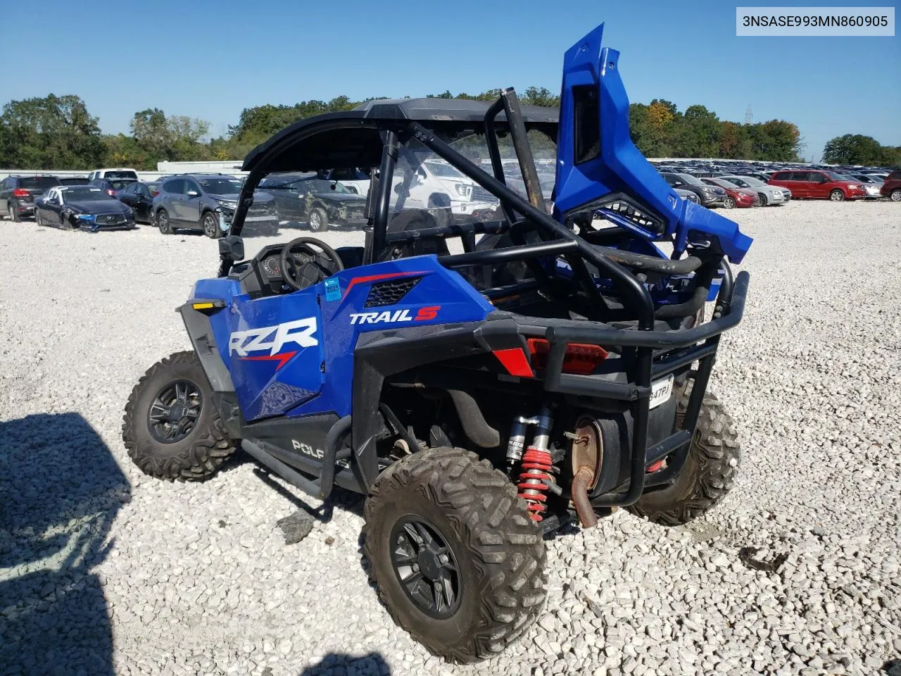 2021 Polaris Rzr Trail S 1000 Premium VIN: 3NSASE993MN860905 Lot: 73485954