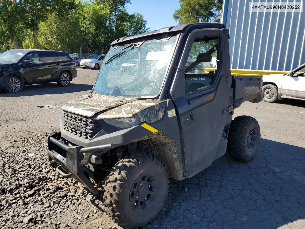 2022 Polaris Ranger 1000 Premium Winter Prep VIN: 4XATAU996N8420252 Lot: 65339694