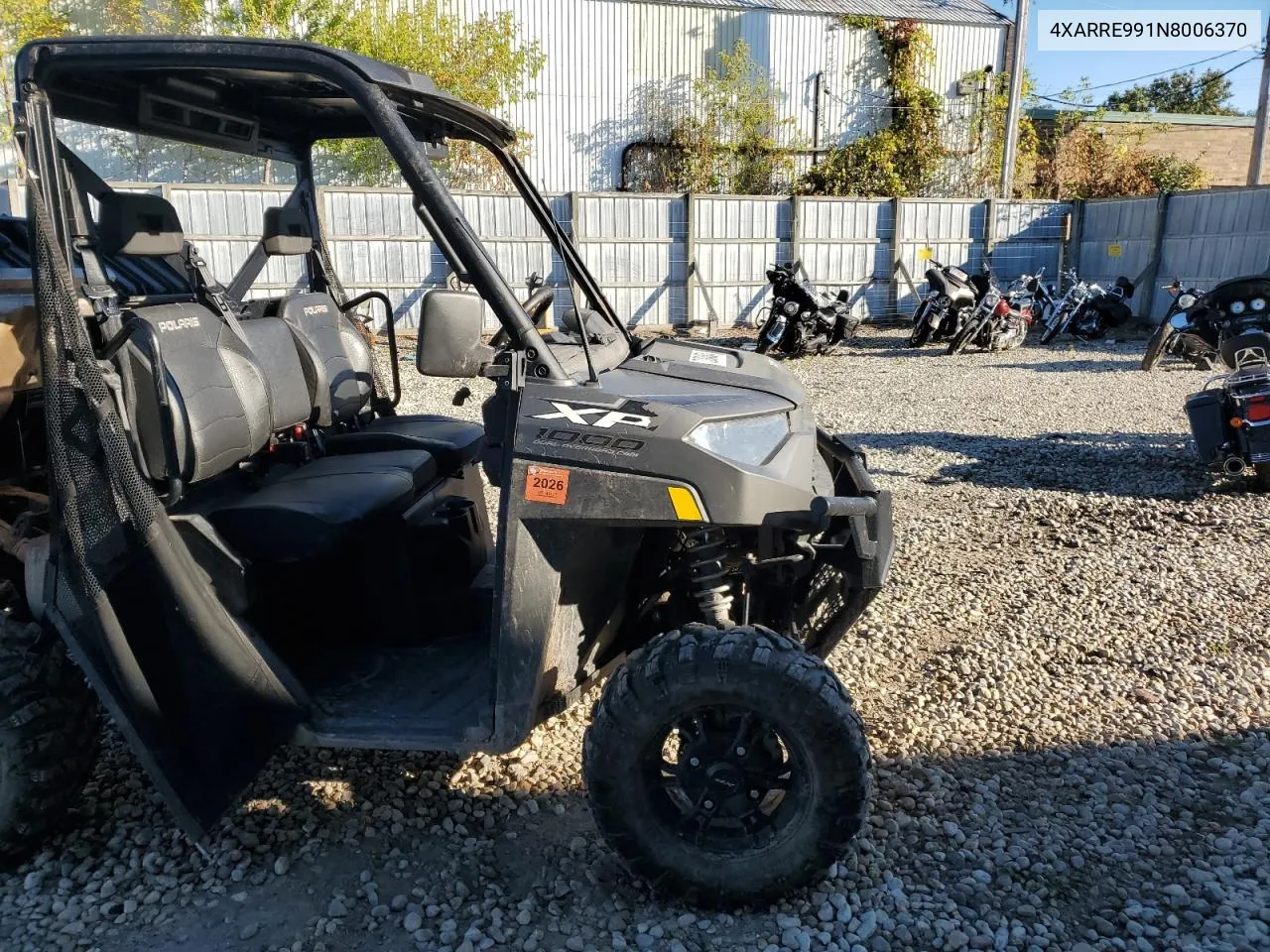 2022 Polaris Ranger Xp 1000 Premium VIN: 4XARRE991N8006370 Lot: 73094804