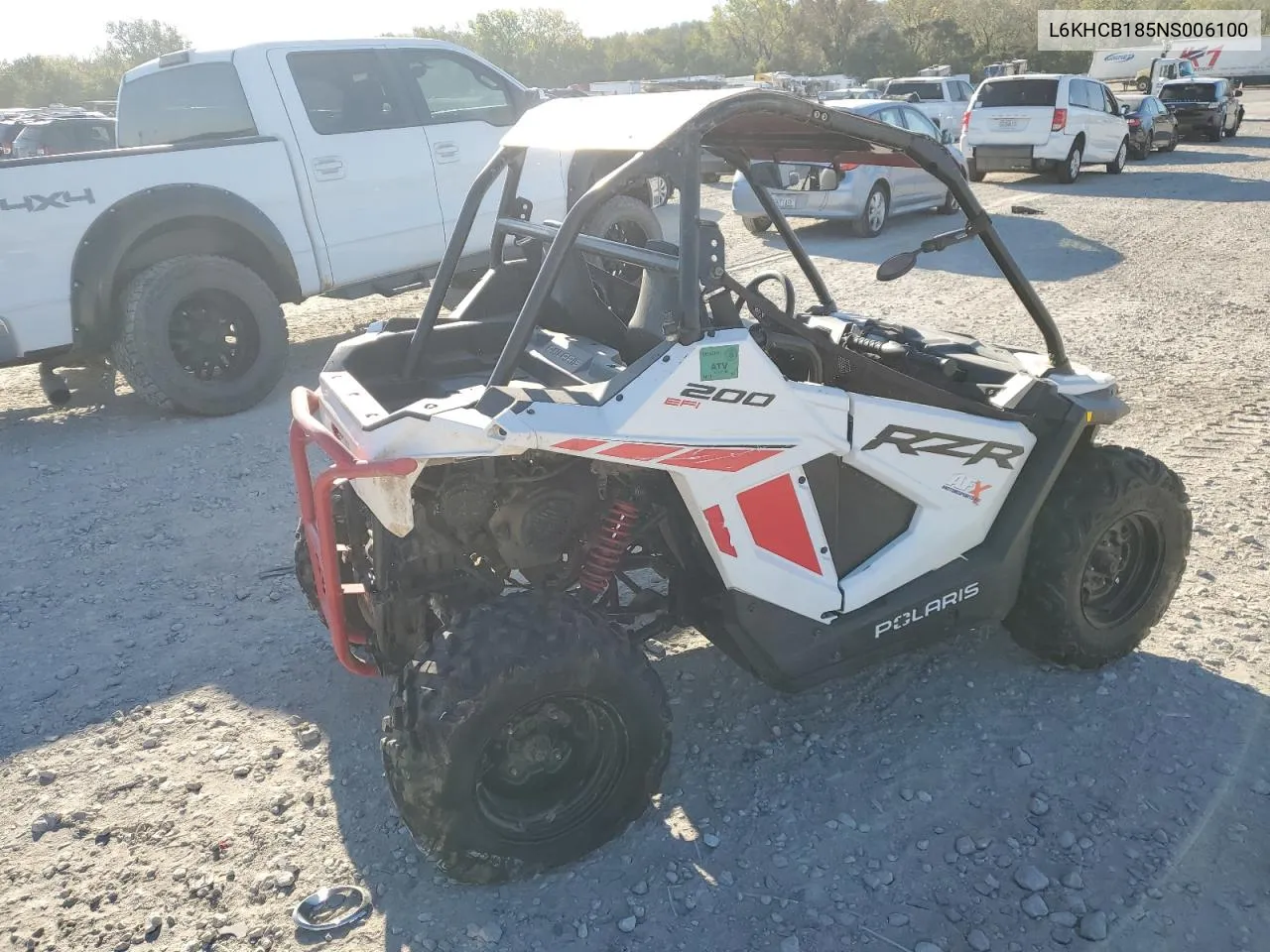 2022 Polaris Rzr 200 Efi VIN: L6KHCB185NS006100 Lot: 75816944