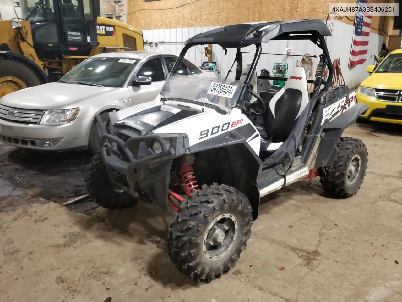 2011 Polaris Ranger Rzr 900Xp VIN: 4XAJH87A3BB406251 Lot: 54758434