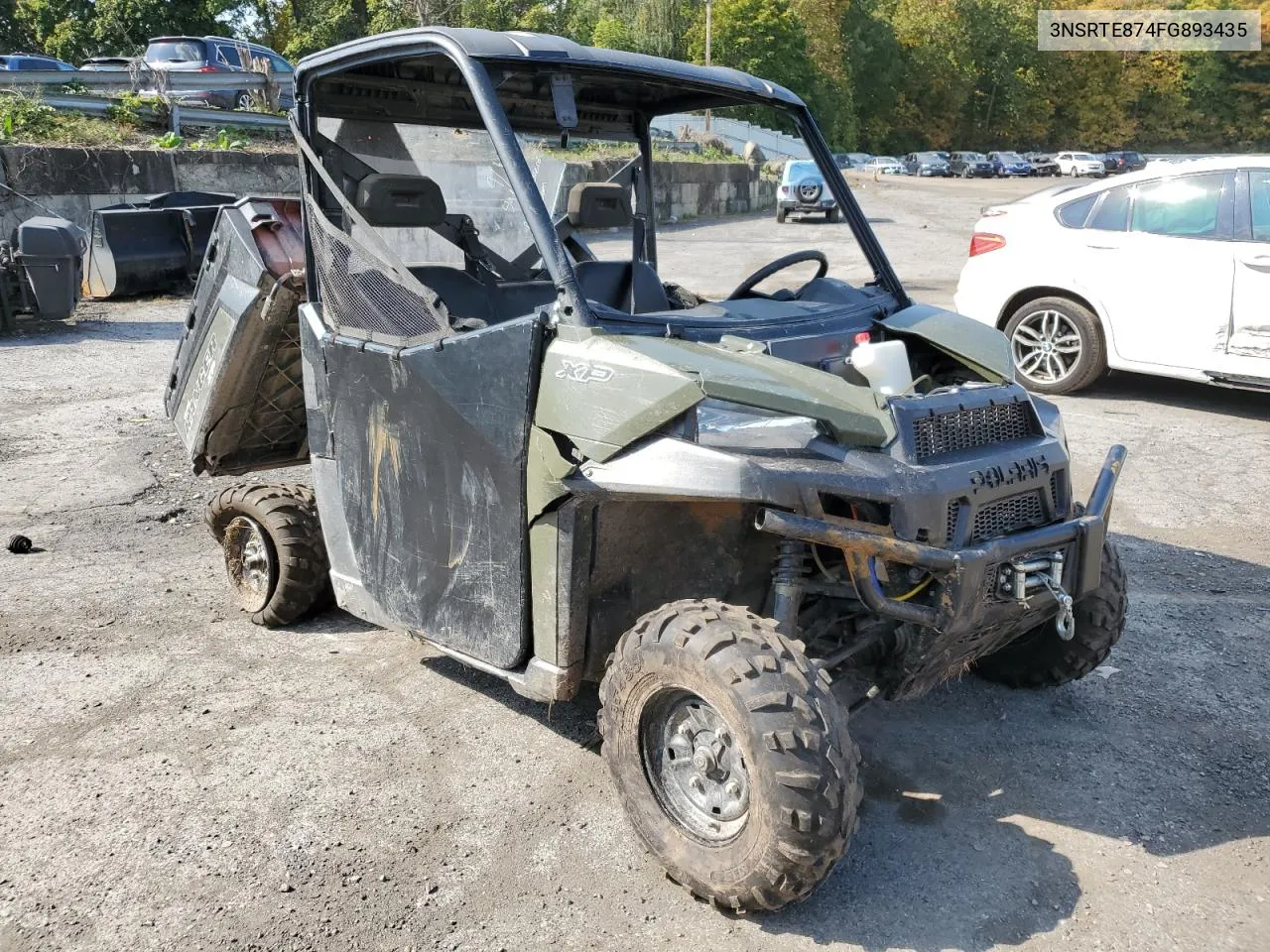 2015 Polaris Ranger Xp 900 Eps VIN: 3NSRTE874FG893435 Lot: 74742224