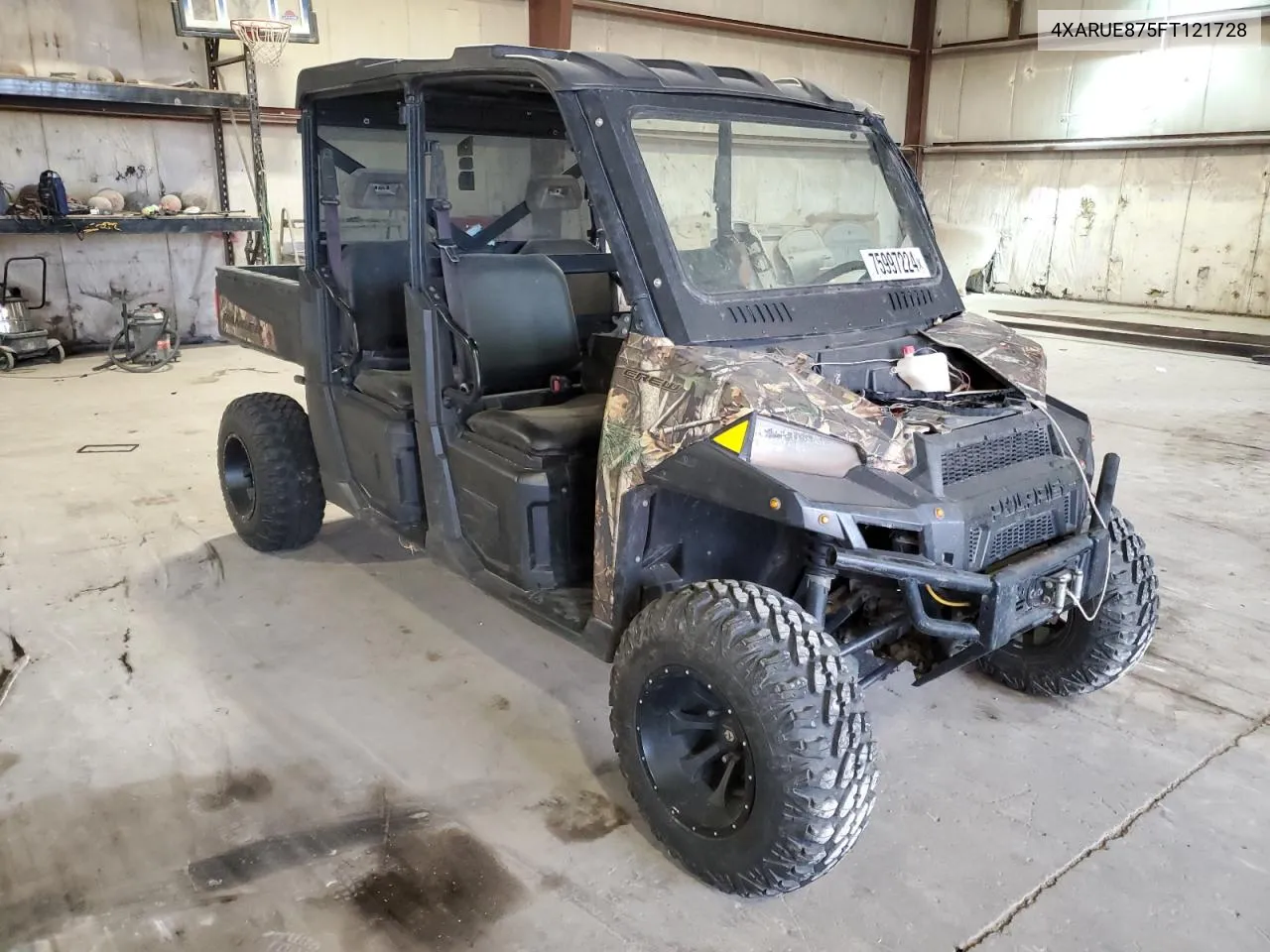 2015 Polaris Ranger Crew 900 Eps VIN: 4XARUE875FT121728 Lot: 75997224