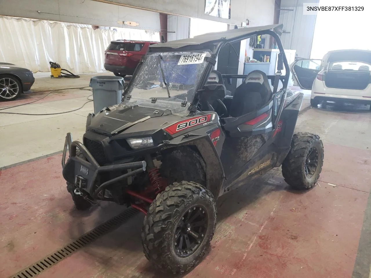 2015 Polaris Rzr S 900 Eps VIN: 3NSVBE87XFF381329 Lot: 76916194