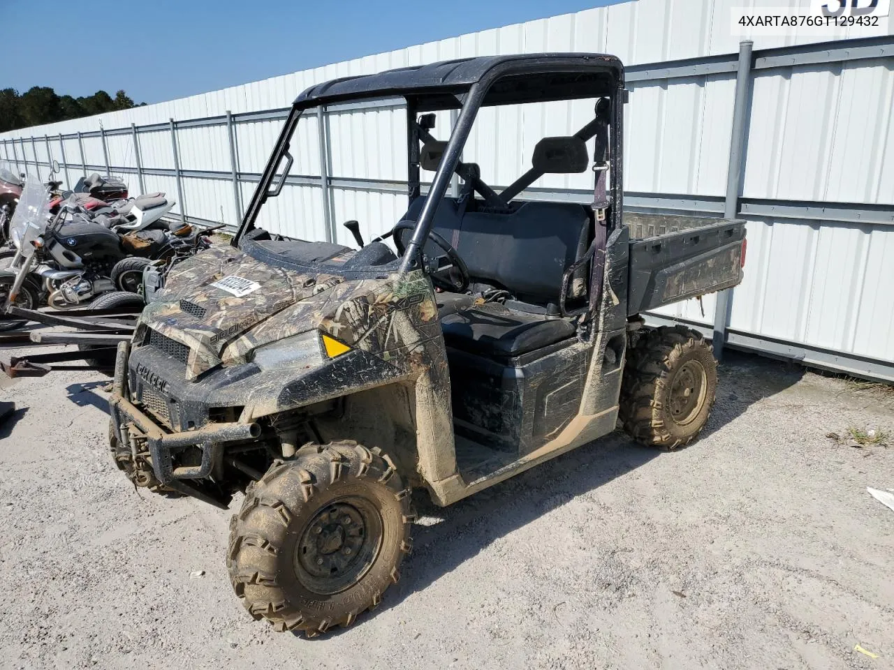 2016 Polaris Ranger Xp 900 VIN: 4XARTA876GT129432 Lot: 75833204