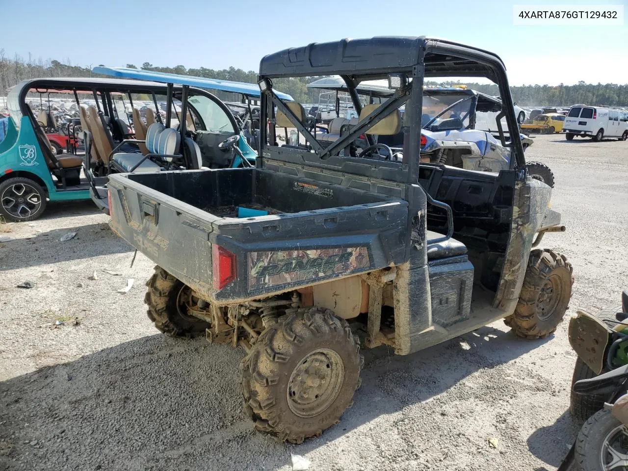 2016 Polaris Ranger Xp 900 VIN: 4XARTA876GT129432 Lot: 75833204