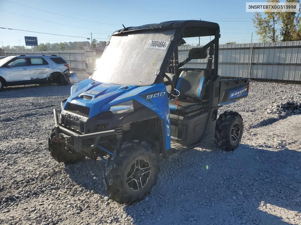 2016 Polaris Ranger Xp 900 Eps VIN: 3NSRTE87XGG513998 Lot: 76804664