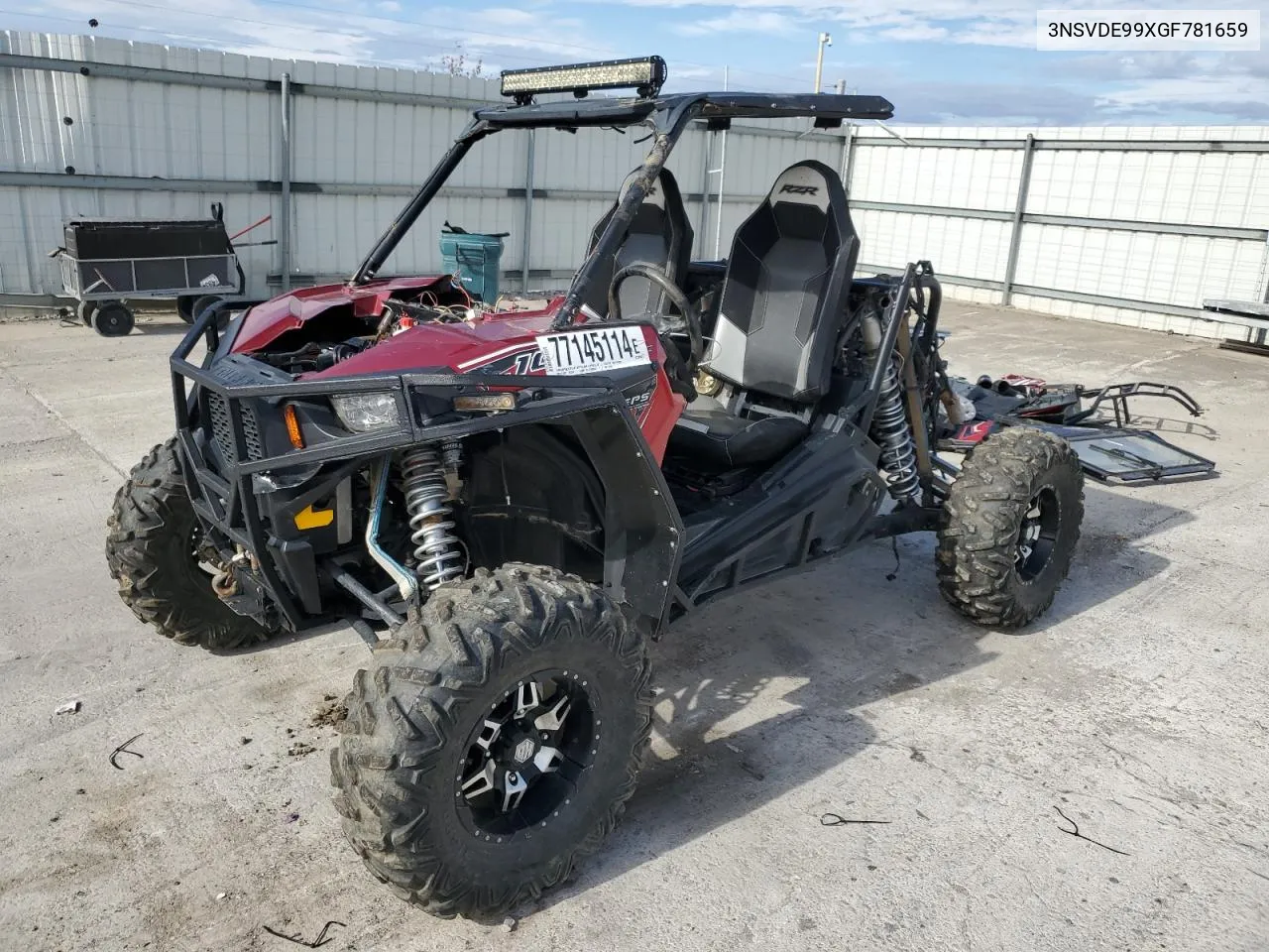 2016 Polaris Rzr Xp 1000 Eps VIN: 3NSVDE99XGF781659 Lot: 77145114