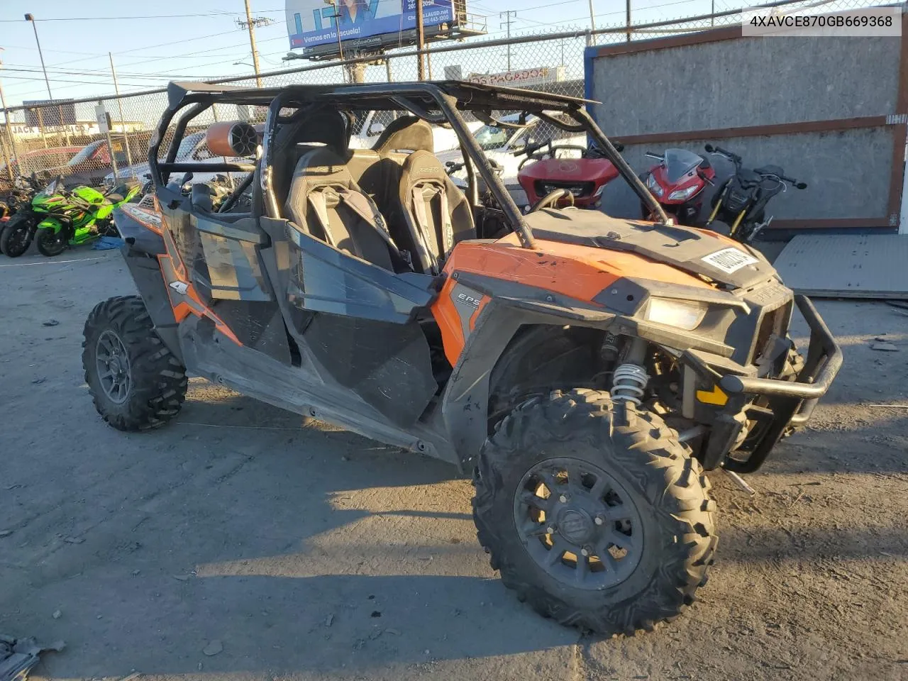 2016 Polaris Rzr 4 900 Eps VIN: 4XAVCE870GB669368 Lot: 80022784