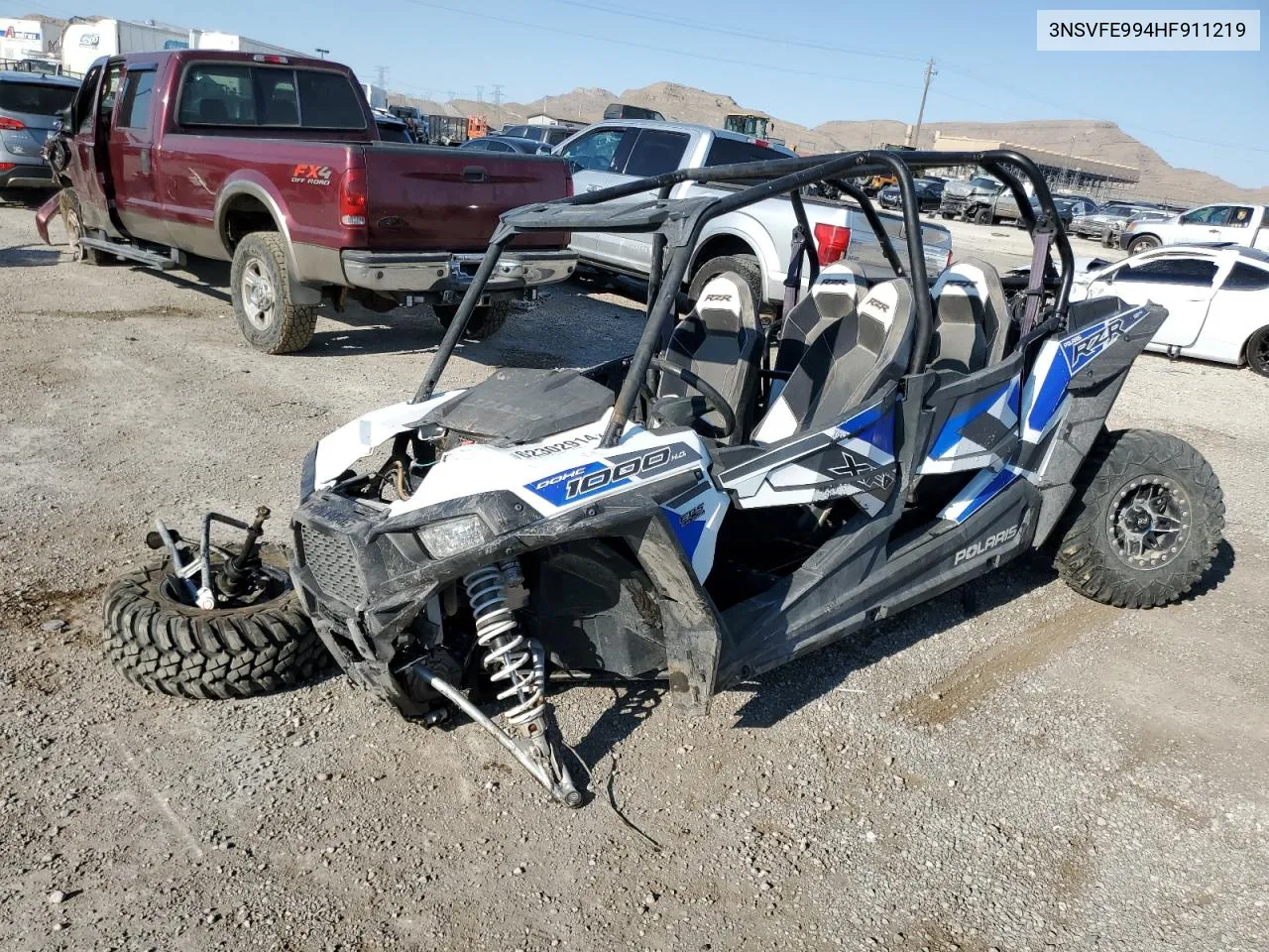 2017 Polaris Rzr Xp 4 1000 Eps VIN: 3NSVFE994HF911219 Lot: 62302914