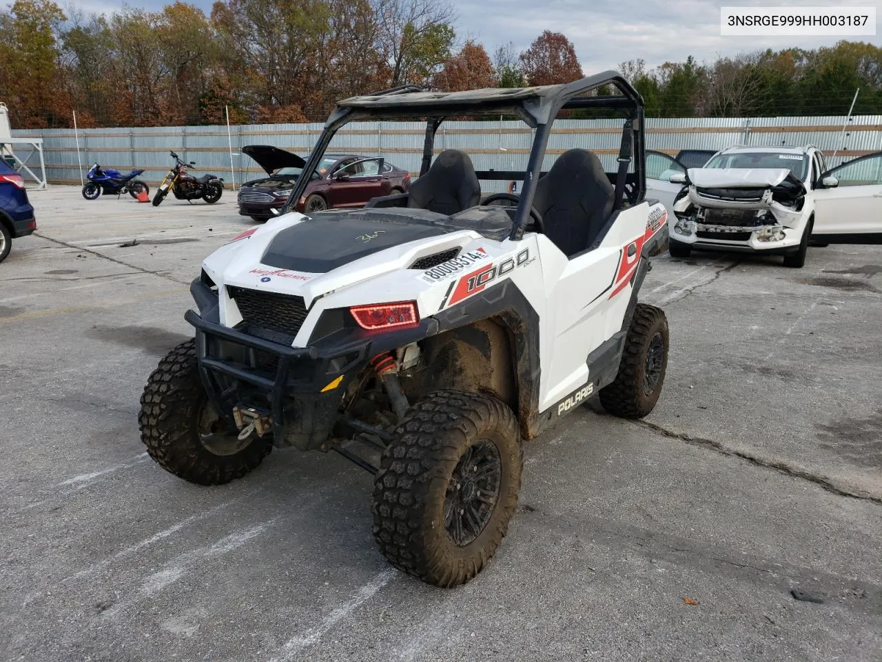 2017 Polaris General 1000 Eps VIN: 3NSRGE999HH003187 Lot: 80009314