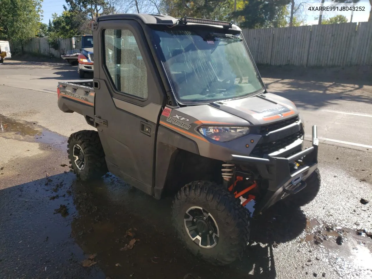 2018 Polaris Ranger Xp 1000 Eps VIN: 4XARRE991J8043252 Lot: 74738444