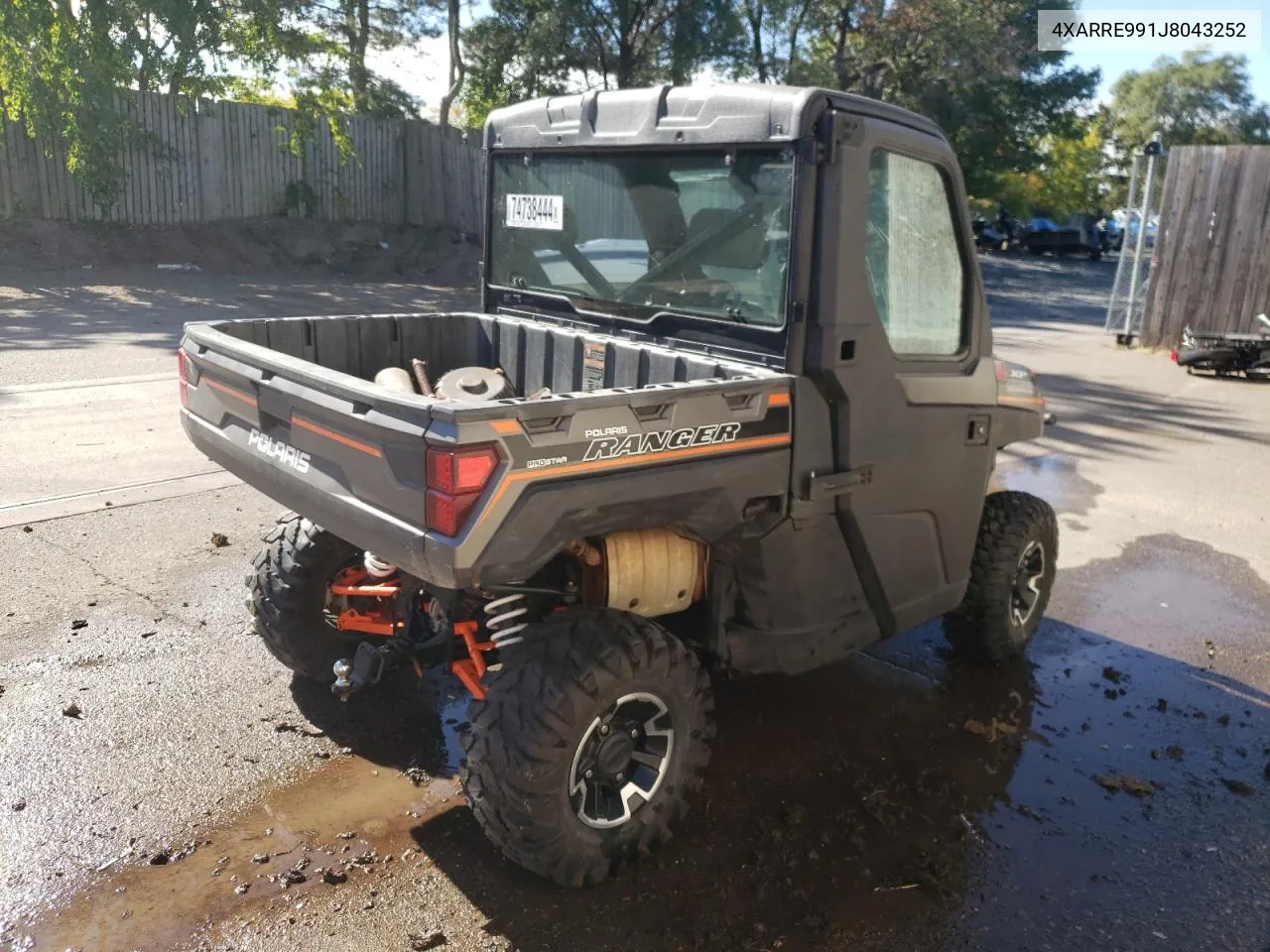 2018 Polaris Ranger Xp 1000 Eps VIN: 4XARRE991J8043252 Lot: 74738444